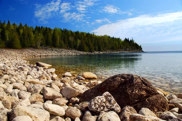 Águas Límpidas Baía Georgiana Península Bruce Ontário Canadá — Fotografia de Stock