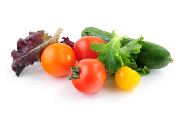Verschiedene Frische Gemüse Isoliert Auf Weißem Hintergrund — Stockfoto