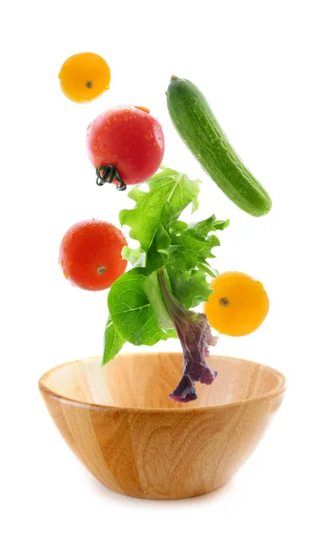 Fresh vegetables falling — Stock Photo, Image