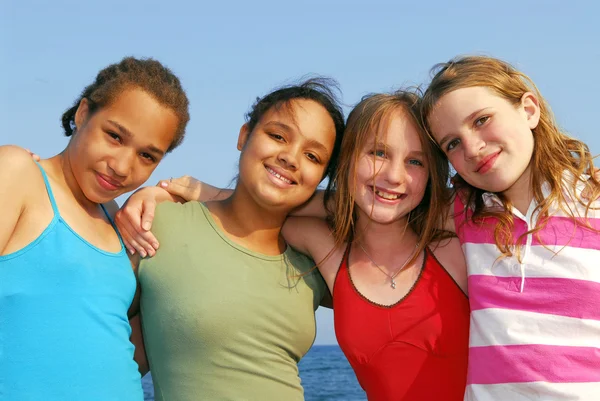 Cztery dziewczynki — Zdjęcie stockowe