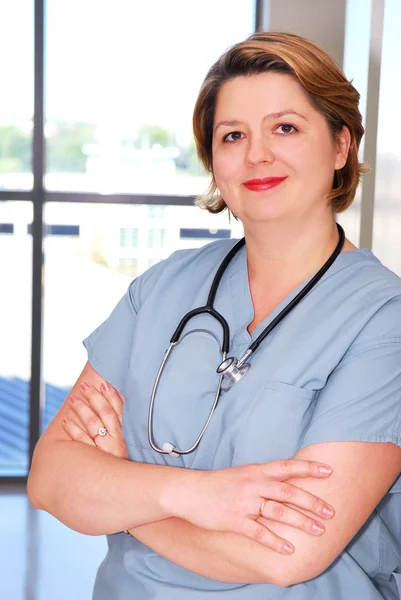 Portrait Medical Doctor Nurse Hospital — Stock Photo, Image