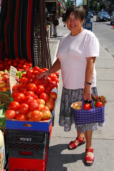 stock image Buying vegetables