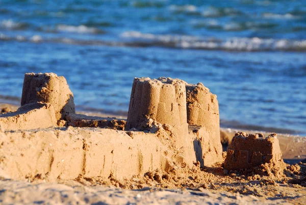 Castello Sabbia Una Spiaggia — Foto Stock