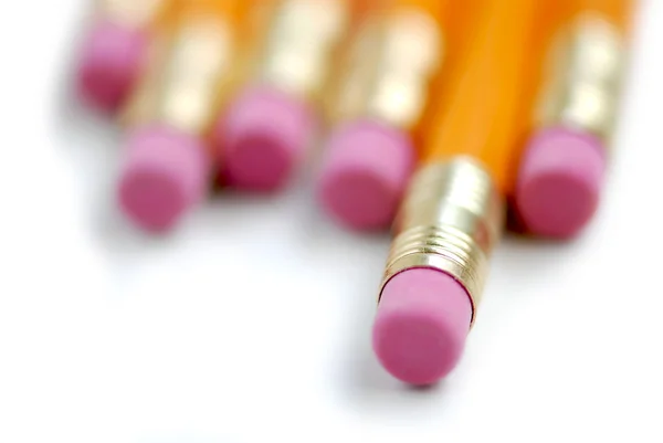 Ołówki Makro Białym Tle — Zdjęcie stockowe