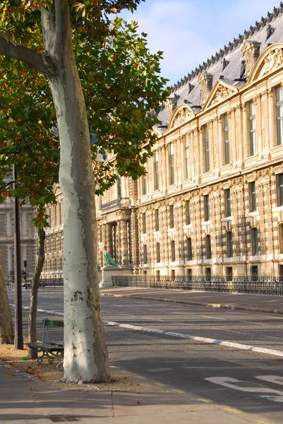 Straße Vor Dem Louvre Museum Paris Frankreich — Stockfoto