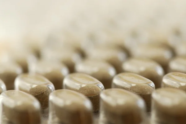 Antecedentes Pílulas Suplementos Ervas Close — Fotografia de Stock
