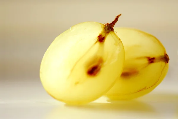 Extremes Makro Aus Frisch Geschnittenen Traubenbeeren Mit Samen — Stockfoto