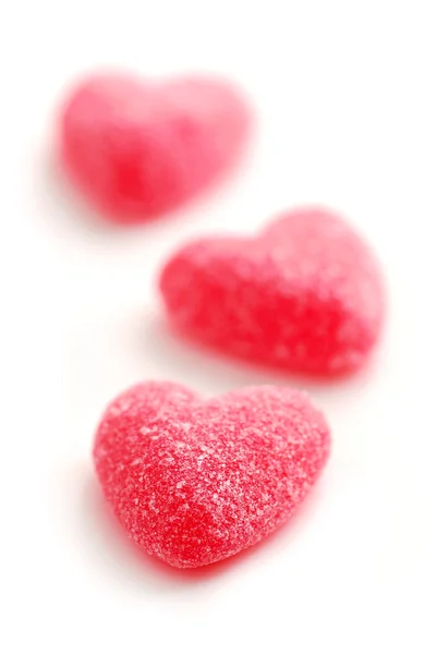Édességet szíveket사탕 과일 조각 — Stock Fotó
