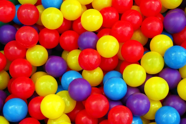Bakgrund Färgglada Plast Bollar Inomhus Lekplats — Stockfoto