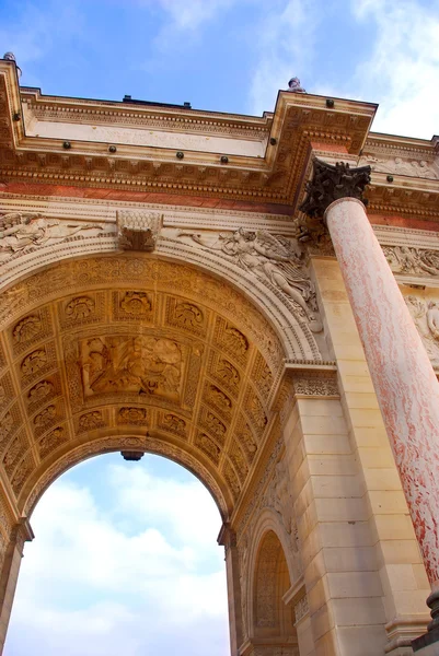 Arc Triomphe Carrousel Mimo Louvre Paříži Francie Fragment — Stock fotografie