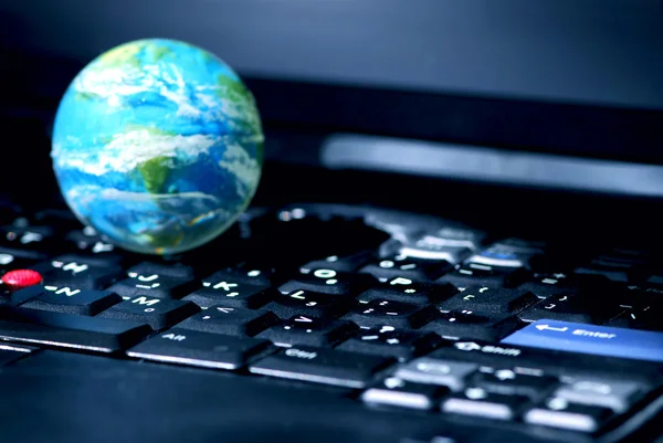 Internet dator verksamhet global — Stockfoto