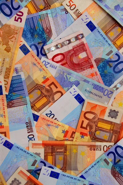 Achtergrond Van Europese Unie Valuta Papieren Facturen — Stockfoto