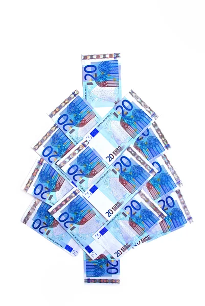 Euro kerstboom — Stockfoto