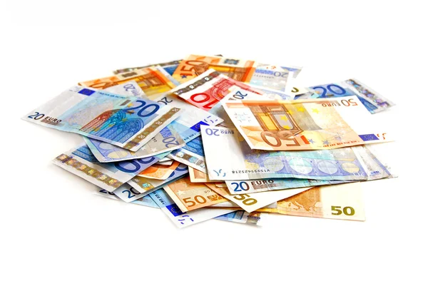 Pila del euro — Foto de Stock