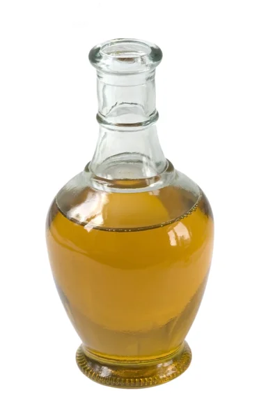 Бутылка свежего оливкового масла, изолированная — стоковое фото