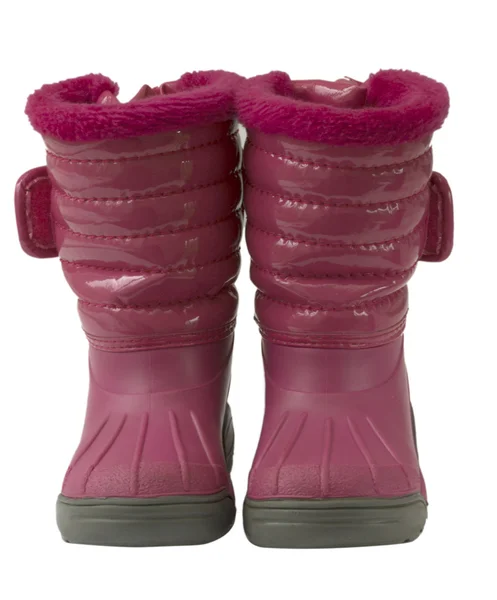 分離の防水ピンクの雪のブーツ — ストック写真