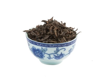 Pu-erh tea, loose leaf, isolated clipart