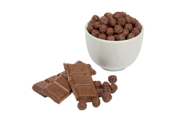 Crunch chocolate ball, isolated — Stock Photo, Image