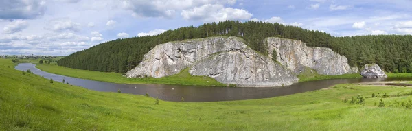 stock image River and the rock | Panorama