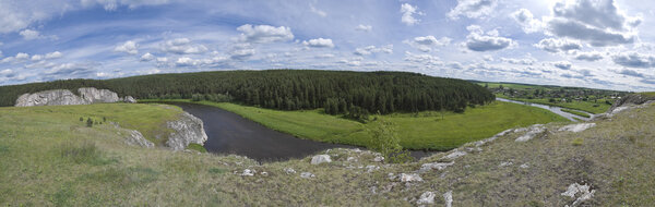Rock and river valley | Panorama