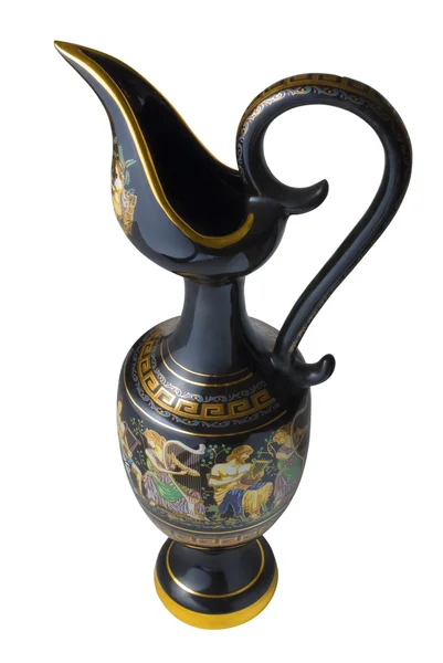 Чёрная греческая ваза — стоковое фото