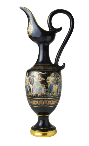 黑色的希腊花瓶 |分离 — 图库照片