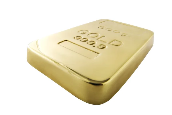 Golden ingot | Isolated — Stock Photo, Image