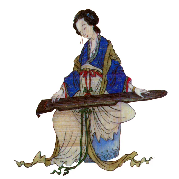 Женщина-музыкант из Японии — стоковое фото