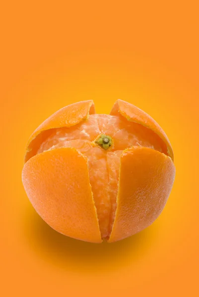 Mandarina y cáscara # 2 jalá Recorte de caminos — Foto de Stock