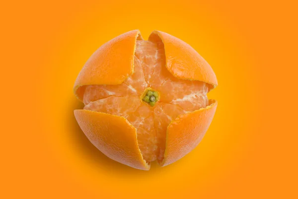 Mandarina y cáscara # 3 jalá Recorte de caminos — Foto de Stock