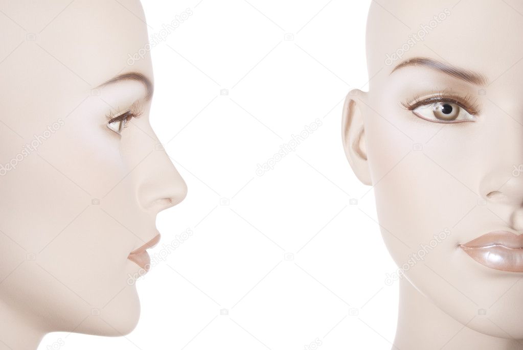 Female mannequin face | Studio isolated
