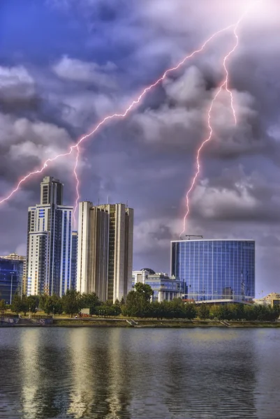 stock image Stormy weather in the city