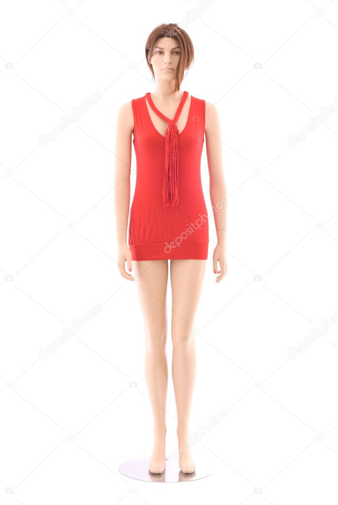 Mannequin in red clothing | Isolated