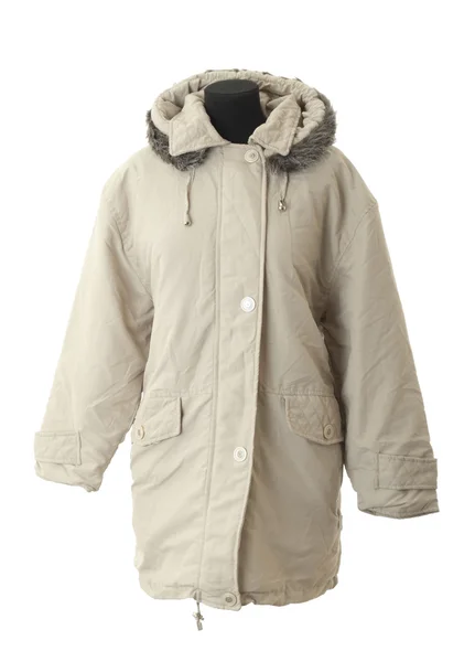 Płaszcz zimowy kobiece | Na białym tle — Zdjęcie stockowe
