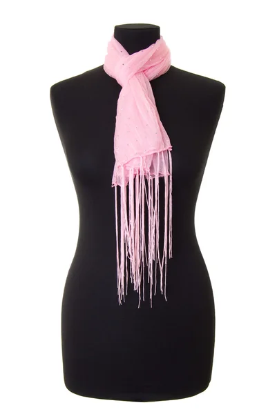 Розовый шарф с изоляцией — стоковое фото