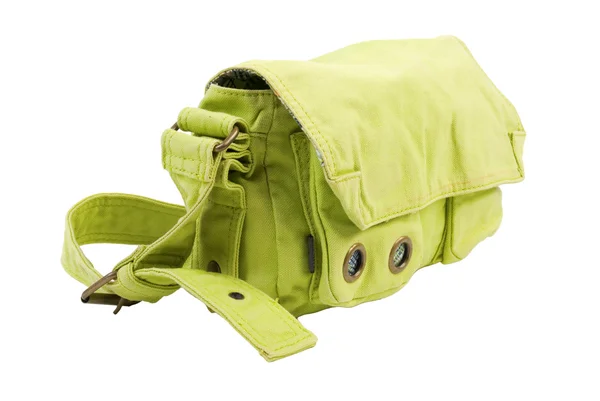 Zöld táska | Elszigetelt — Stock Fotó