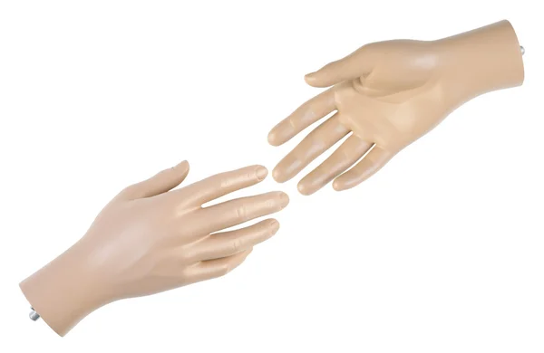 Mãos masculinas de manequim com isolamento — Fotografia de Stock