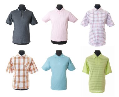 Male t-shirt collection #4 | Isolated clipart