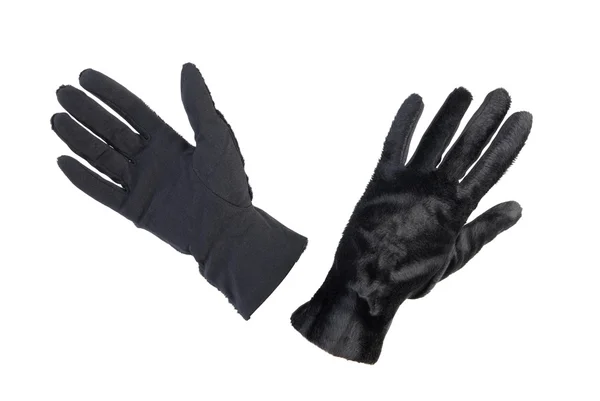 Γυναικεία γάντια γούνινο | Απομονωθεί — Φωτογραφία Αρχείου