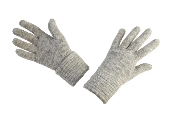 Kobiece rękawice wełniane | Na białym tle — Zdjęcie stockowe