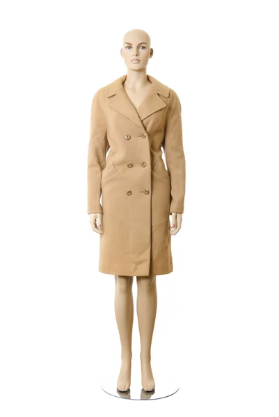 Mannequin in wool overcoat | Isolated — Stock Photo, Image
