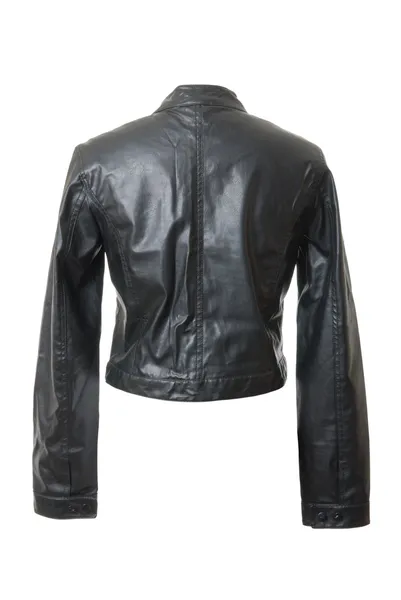 Back of female leather jacket | Isolated — Stock Photo, Image