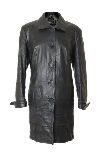 Ženské kožený kabát | Izolovaný — Stock fotografie