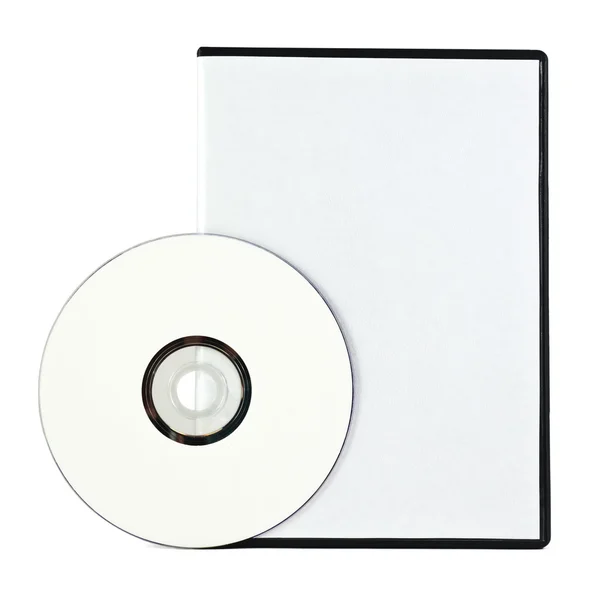 Caixa em branco e DVD — Fotografia de Stock