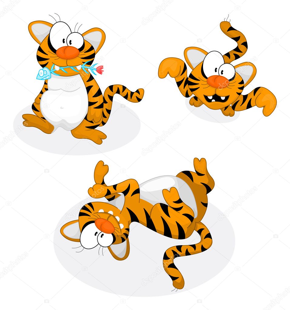 Cartoon tigers