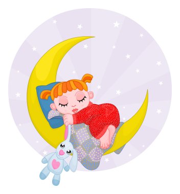 Dreaming girl clipart