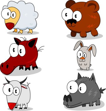 Cartoon animals clipart