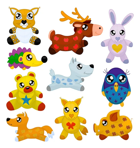 おもちゃの動物 — ストックベクタ