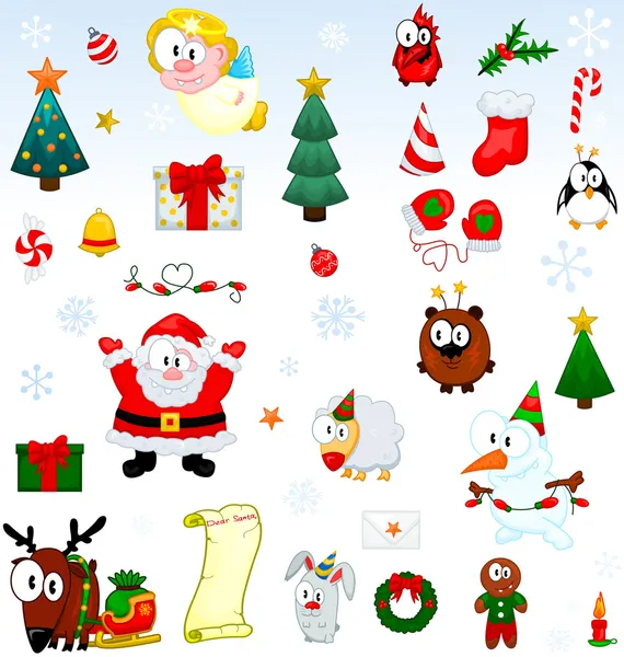 Christmas symbols collection — Stock Vector