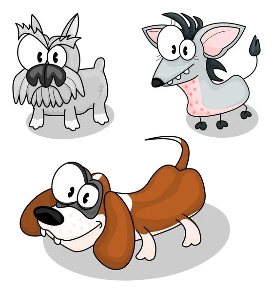 Rajzolt kutyák — Stock Vector